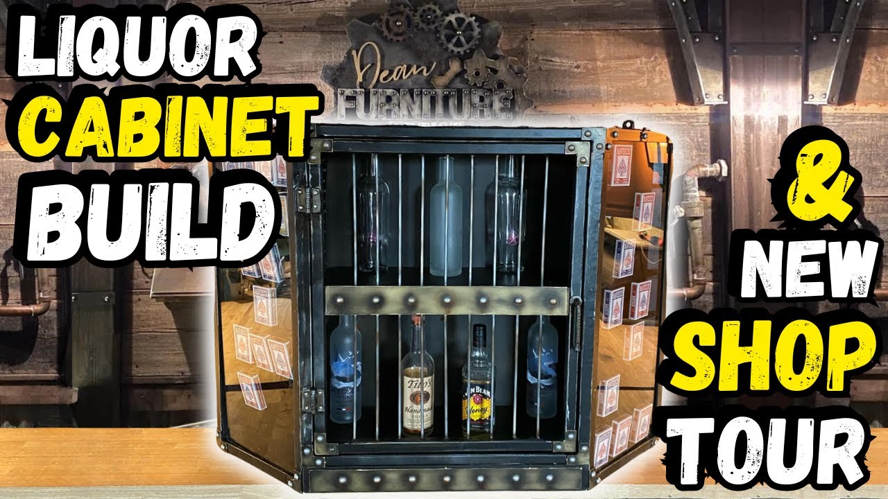 Building a Steampunk Liquor Cabinet with Poker Card Display | Custom Dual-Purpose Furniture