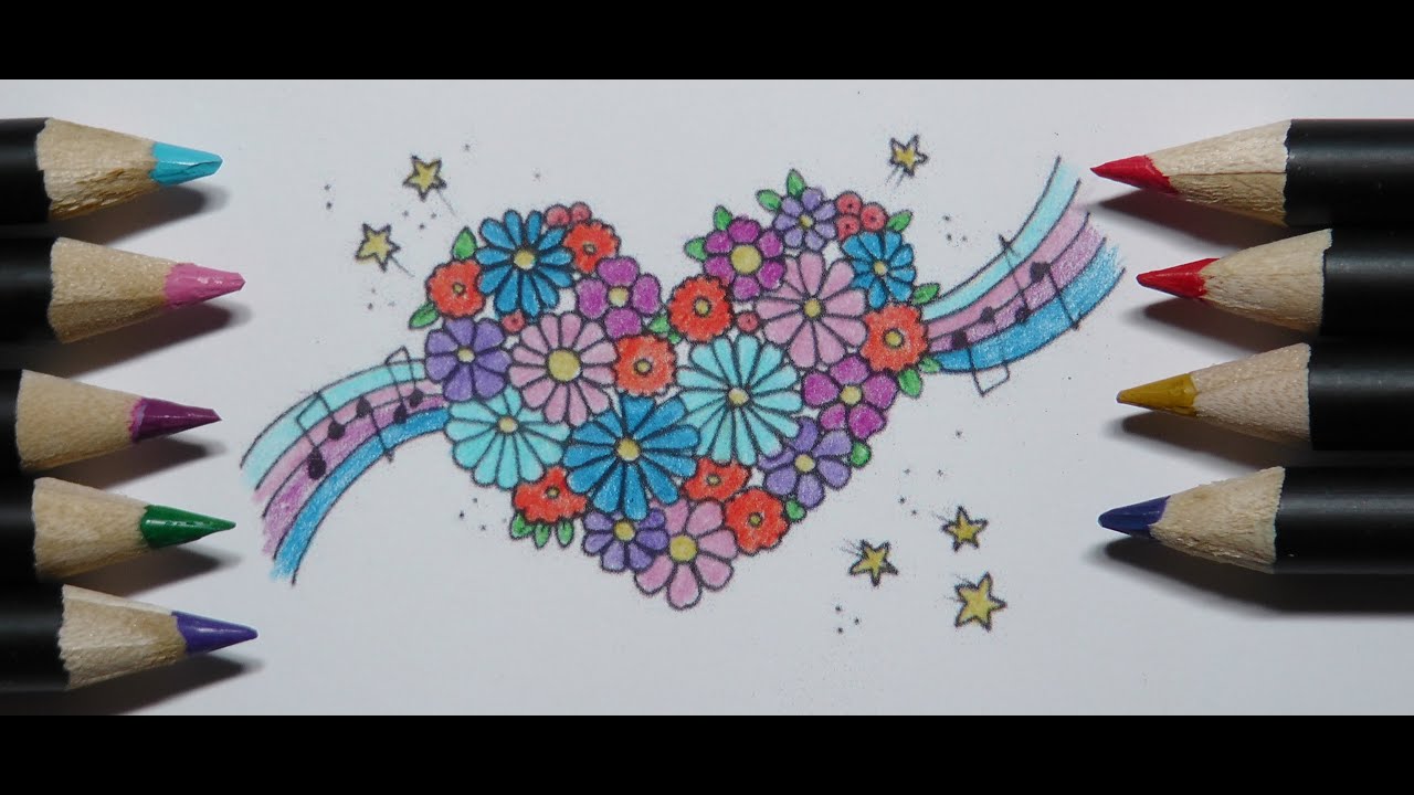 Adult Colouring Tutorial Heart - from Johanna Basford TedX Download
