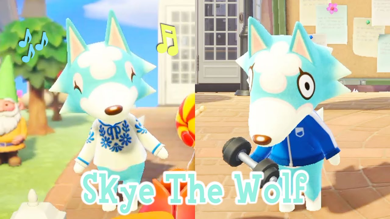 Skye The Wolf Normal Villager Animal Crossing New Horizons ACNH