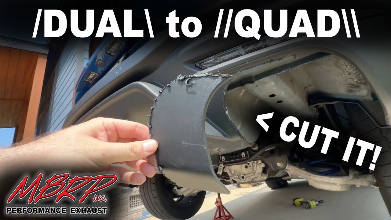 How To: Cut your Valence for Quad Tip Exhaust on a 2024+ Mustang - Presented by MBRP Exhaust!