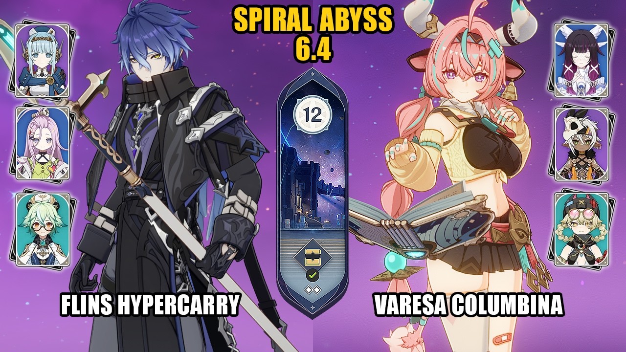 [Spiral Abyss 6.4] NEW F2P Flins Hypercarry & Varesa Columbina |Luna V| Genshin Impact