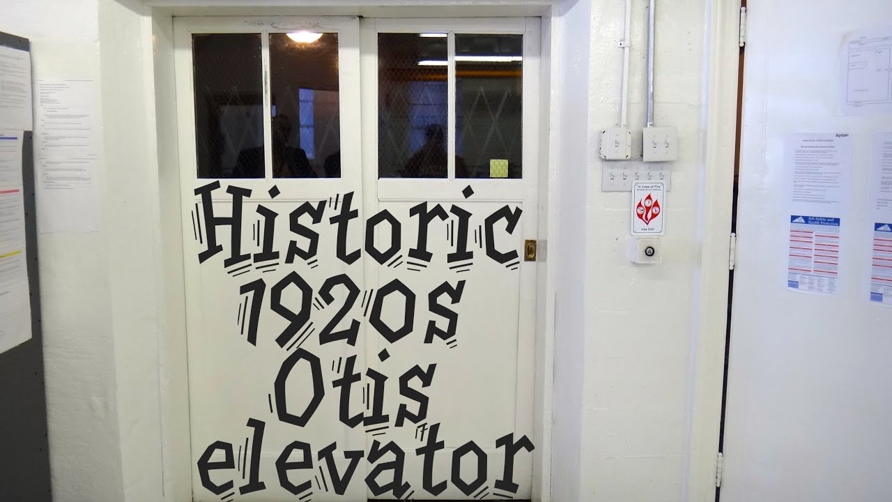 Historic 1920s Otis elevator @ Syncom Electronics Roanoke VA  Manually Controlled