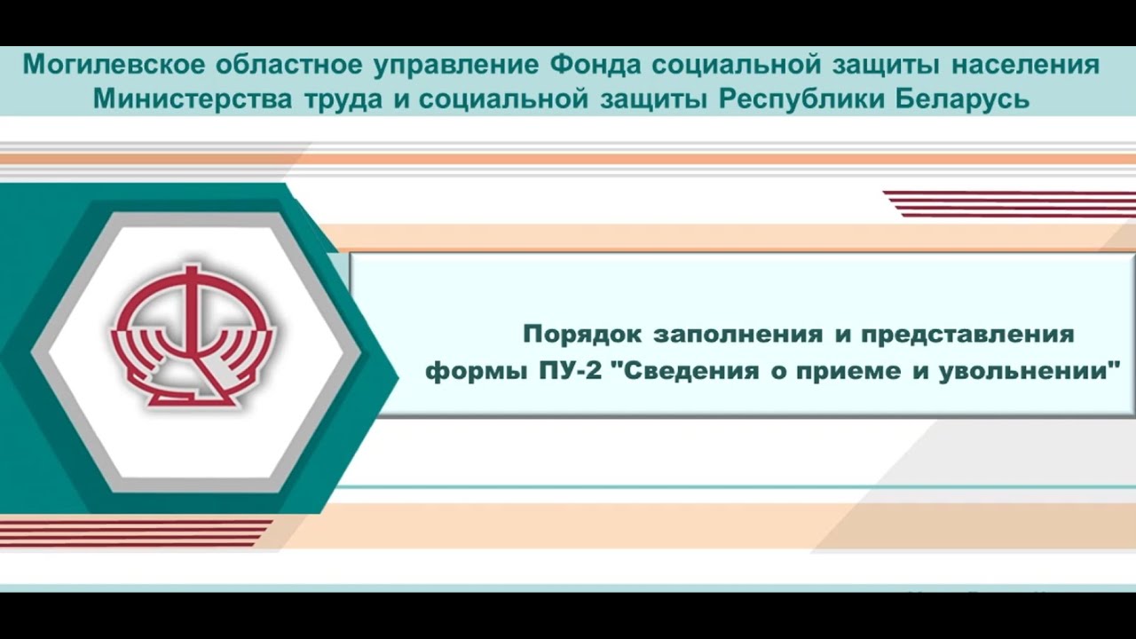 Порядок заполнения и представления формы ПУ-2 