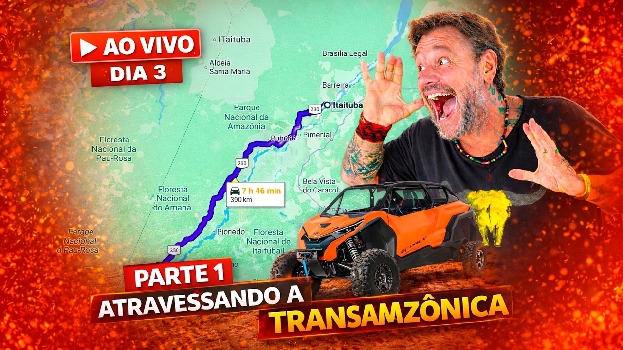 🔥 TRANSAMAZÔNICA DIA 3 PARTE 1 - RUMO À MANAUS PARTINDO DE ITAITUBA À JACAREACANGA!