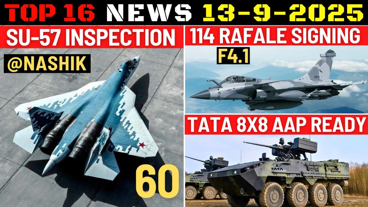 Indian Defence Updates : Su-57 Inspection Team,114 Rafale Deal,TATA New 8x8 Wheeled AAP,S-400 Decoy