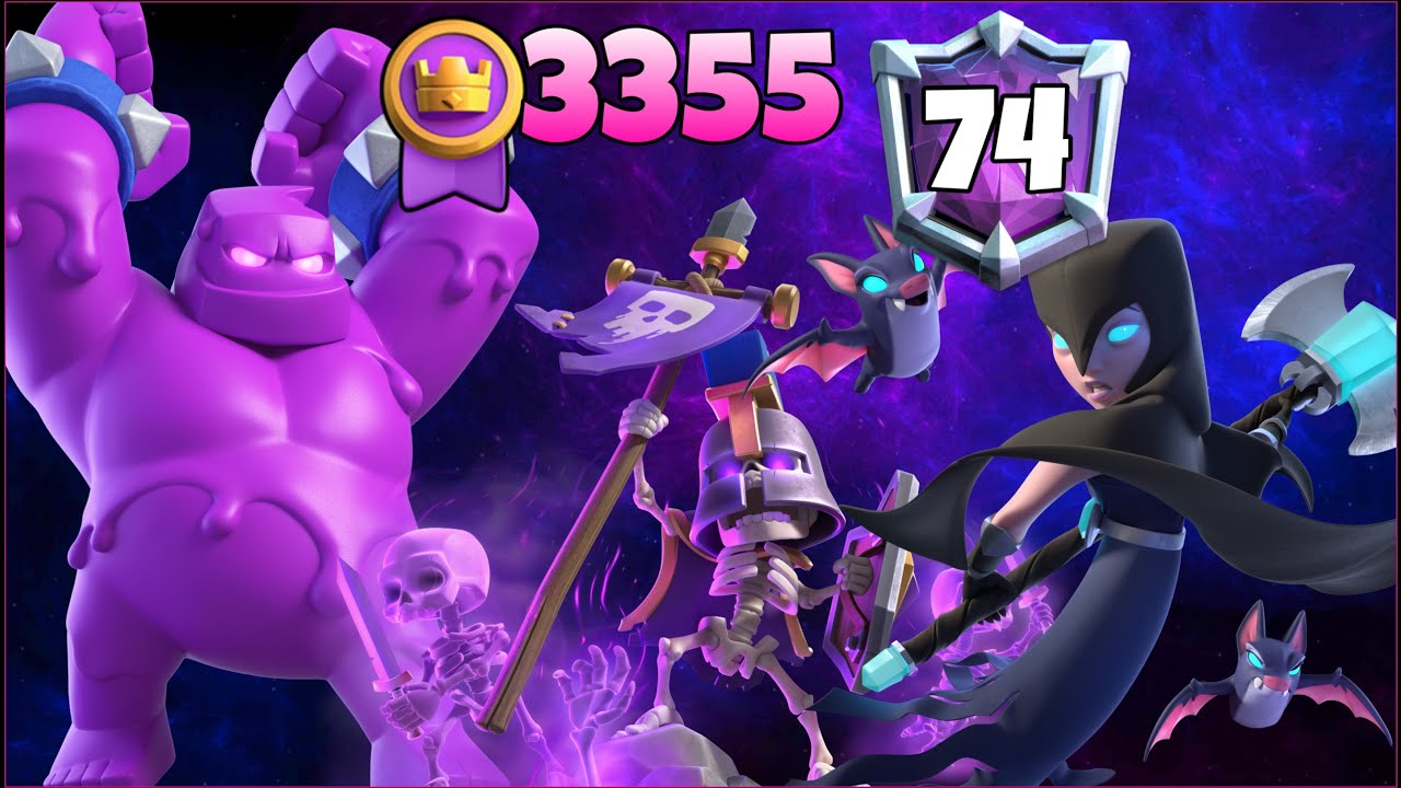 3355🥇with Elixir Golem Deck.!