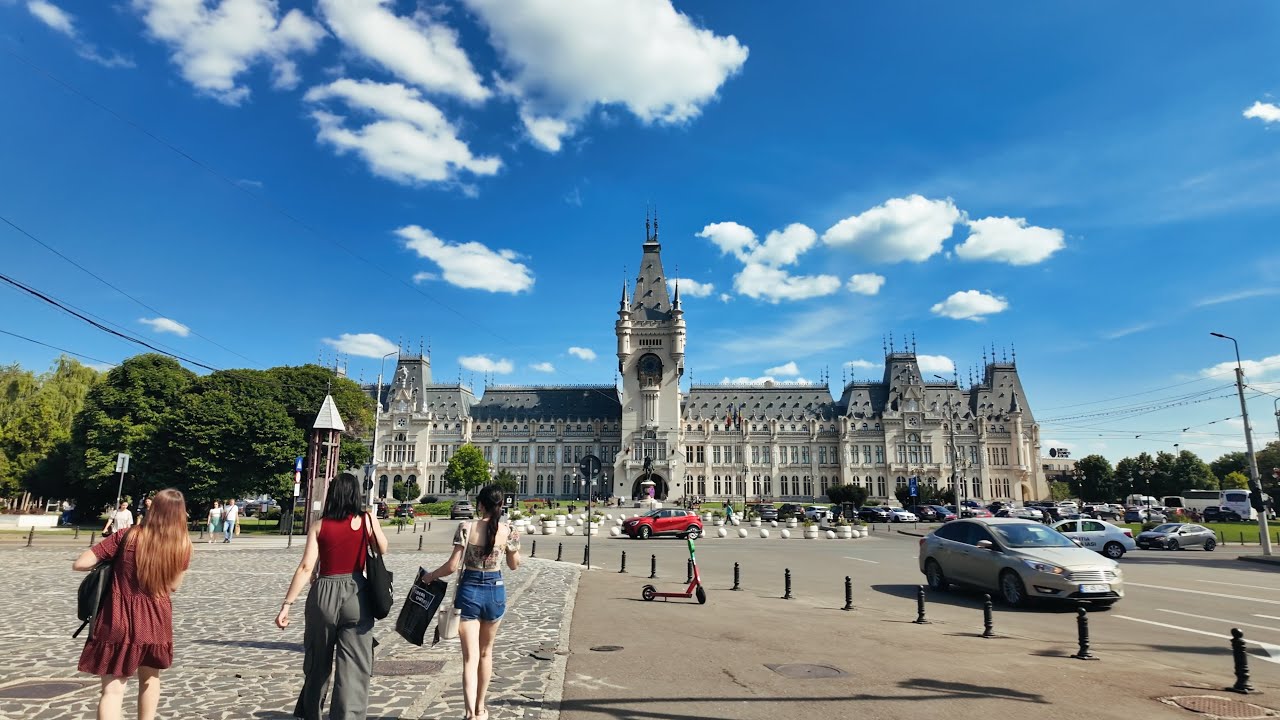 4K 60fps Iasi Romania walking tour