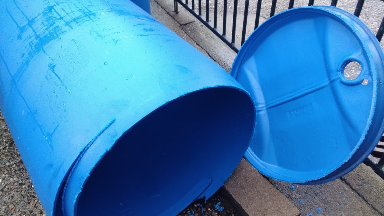 How To Cut A 210ltr Blue Barrel To Collect Rainwater For Our Growing Spaces