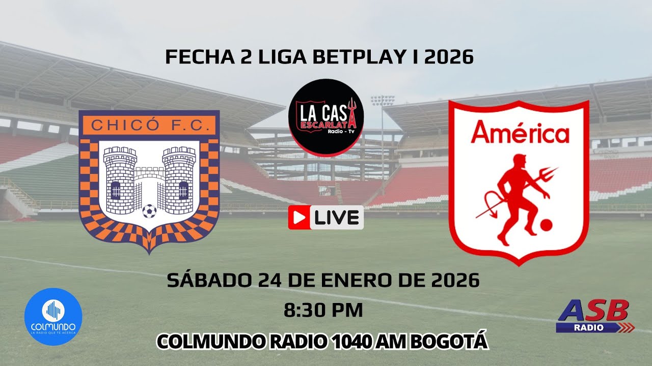 BOYACÁ CHICÓ VS AMÉRICA DE CALI - TRANSMISIÓN RADIAL 1040 AM - CASA ESCARLATA - FECHA 2