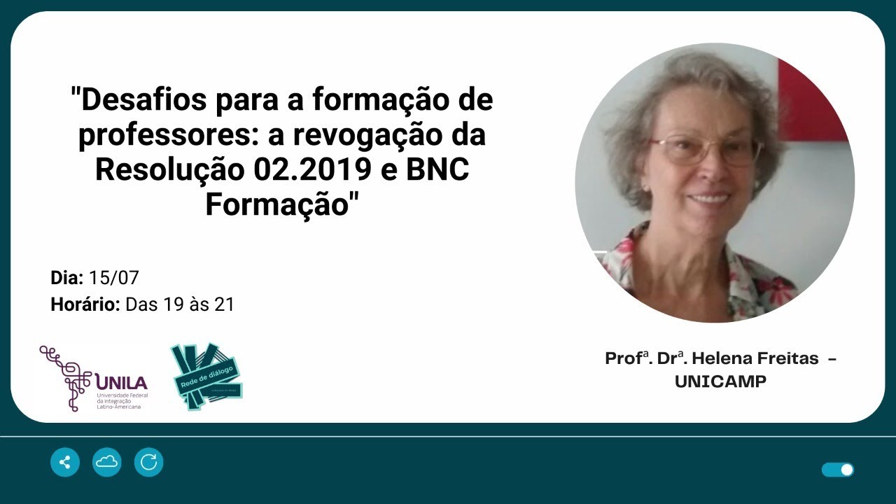 Palestra “Desafios para a formação de professores: a revogação da Resolução 02.2019 e BNC Formação