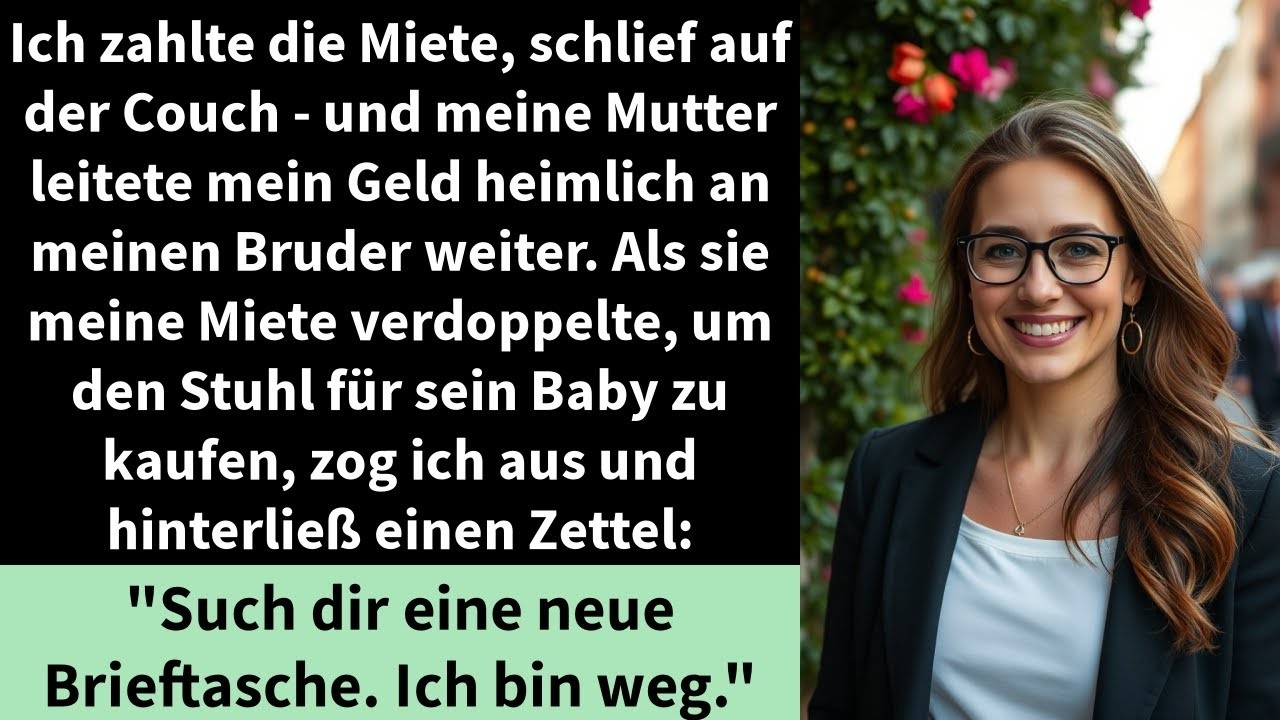 Ich zahlte die Miete, schlief auf der Couch   und meine Mutter leitete mein Geld heimlich an meine