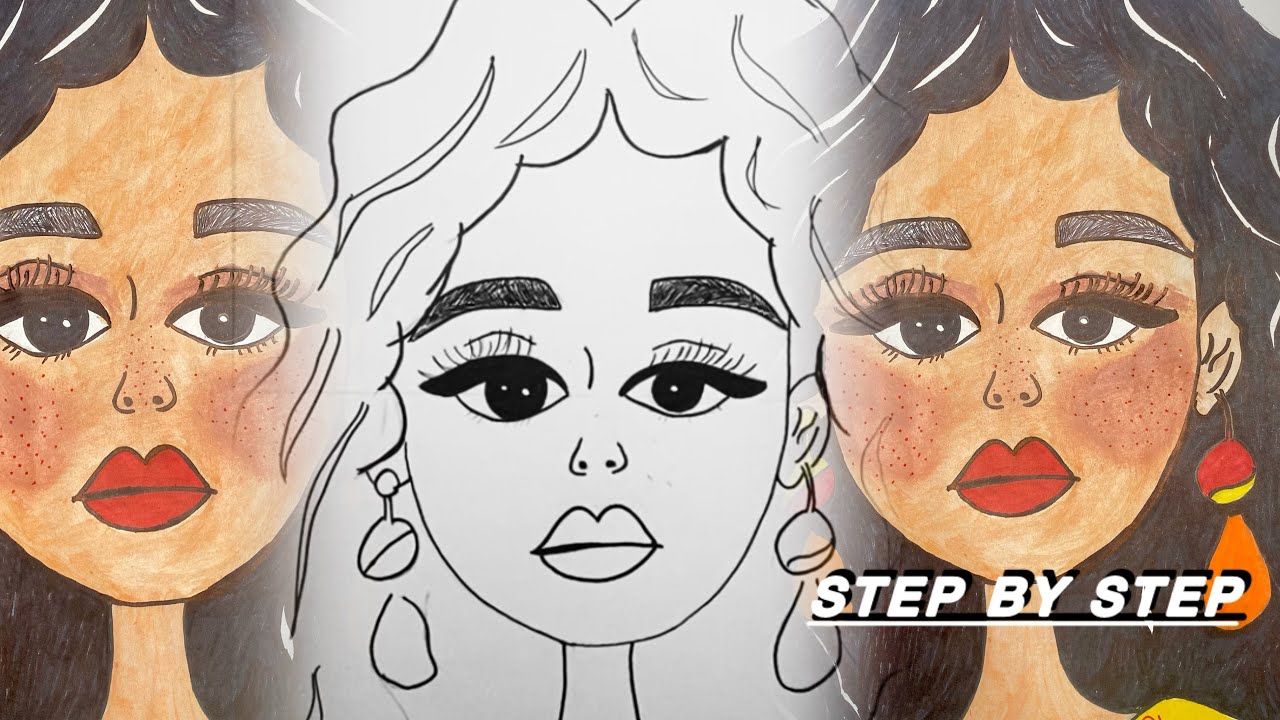 How to Draw a Cute Girl Face – Step by Step Art Tutorial 🎨