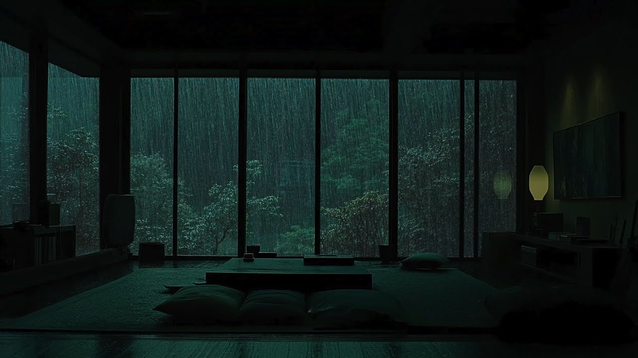 Calming Winter Cabin Rain (No Ads)❄️ Stop Overthinking, Ease Anxiety & Depression
