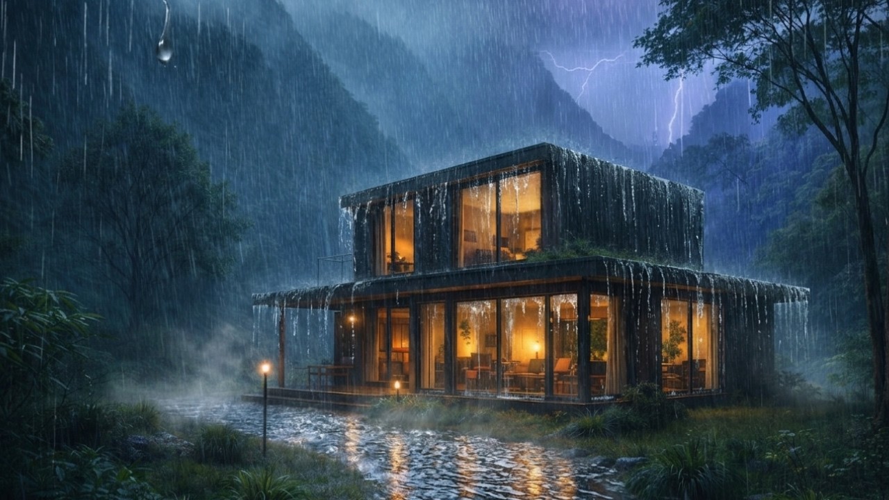 Звуки Дождя Ночью для Сна Расслабляющая Атмосфера Дождя