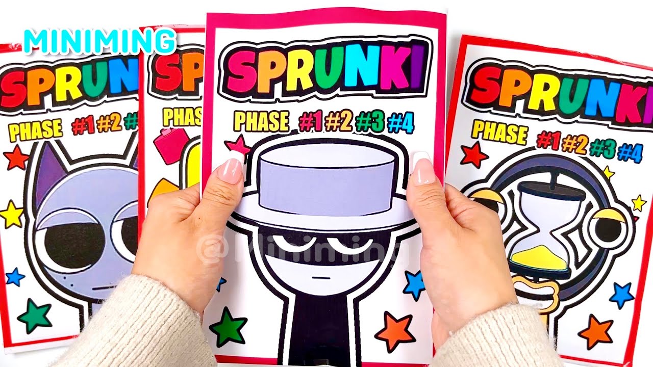 🌈SPRUNKI Blind Bag OC Young Black, Mini Gray, Noob ASMR Phase 1vs2vs3vs4, Squishy