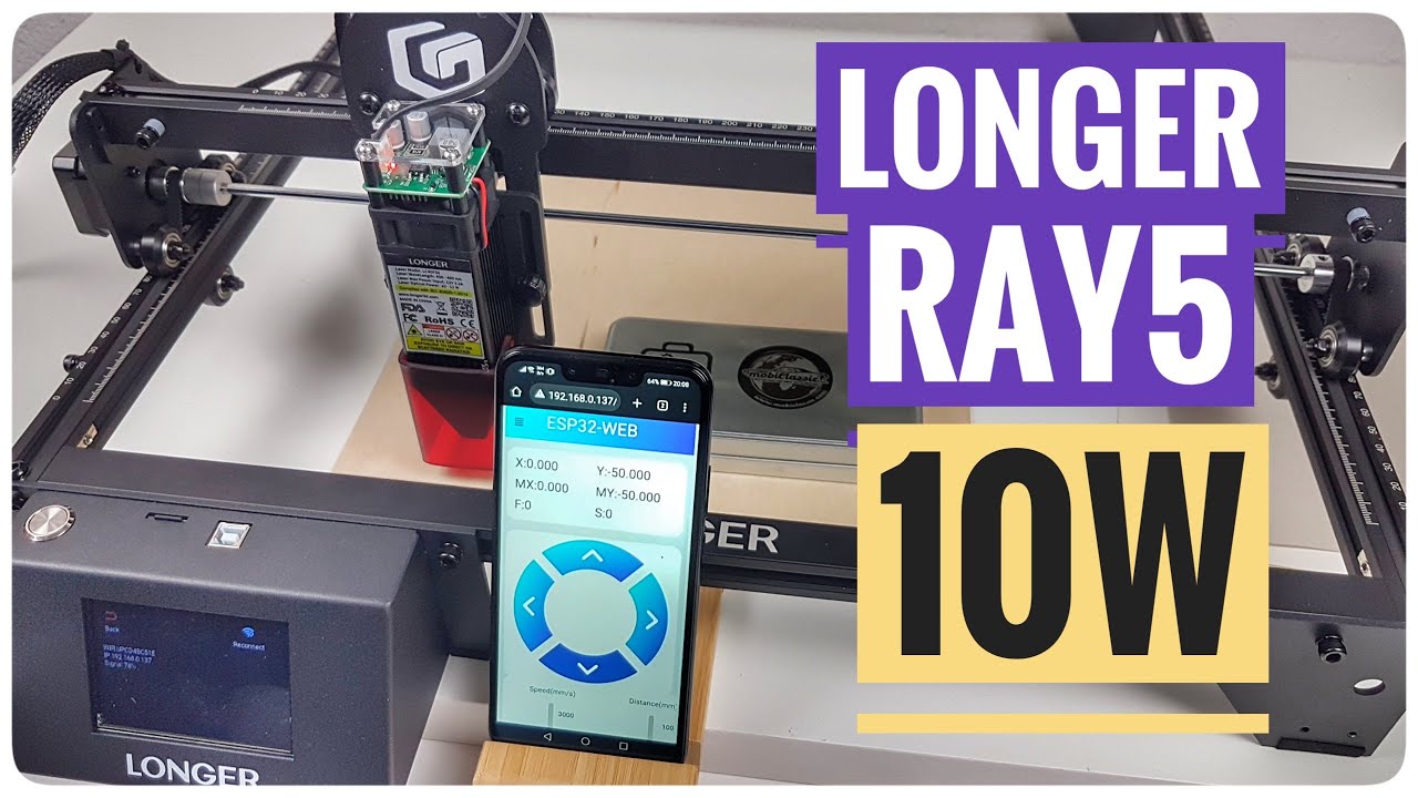 LONGER RAY5 - duża moc 10 W, grawerka z podwójną wiązką laserową.