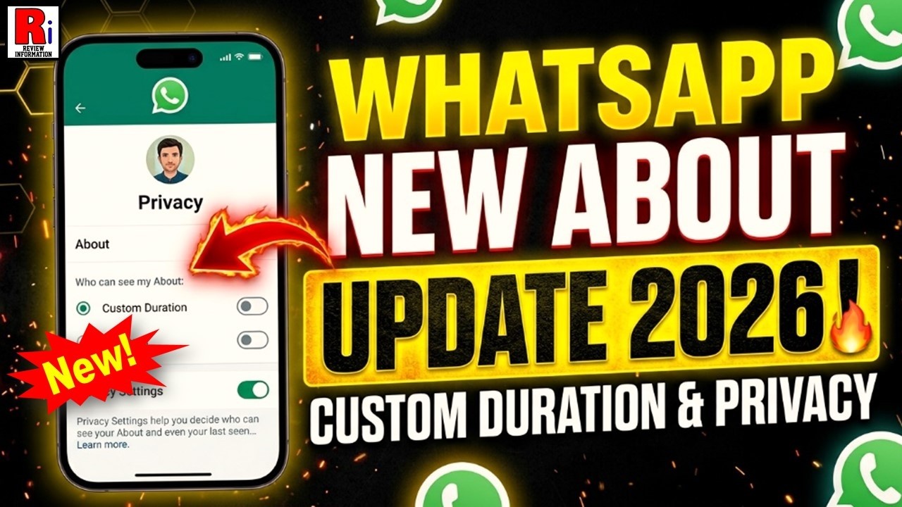 Новое обновление раздела &laquo;О себе&raquo; в WhatsApp 2026 🔥 Настраиваемая длительность и настройки приват...