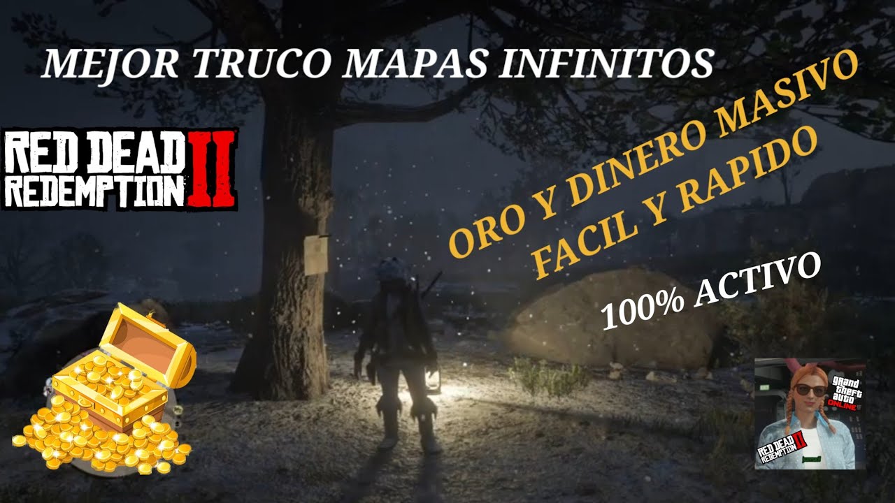 MAPAS DEL TESORO INFINITOS COFRES ORO Y DINERO MASIVO FÁCIL Y RAPIDO RED DEAD REDEMPTION 2 ONLINE