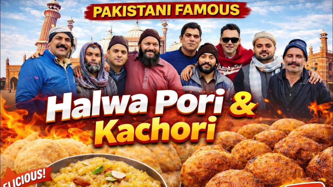 Pakistani Famous Halwa Pori & Kachori 😍 | Desi Breakfast That Hits Different 🇵🇰🔥