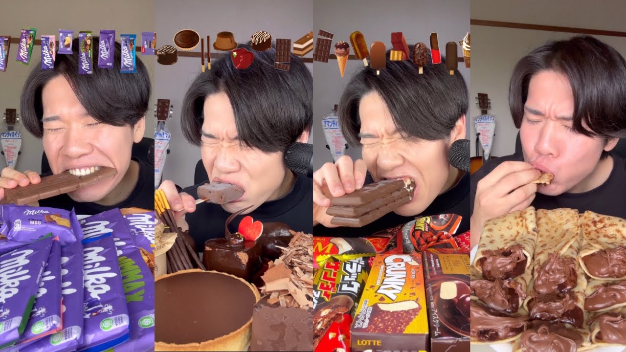 ASMR チョコスイーツに溺れる【咀嚼音/Mukbang】ショート動画まとめver.(BGM無)