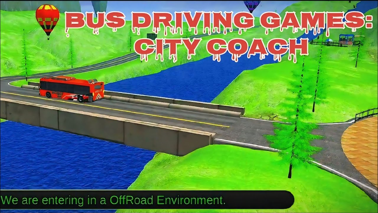 Bus Driving Games 🚍 | City Coach Offroad Journey 🌄🔥 | Dangerous Bridge Crossing 😱