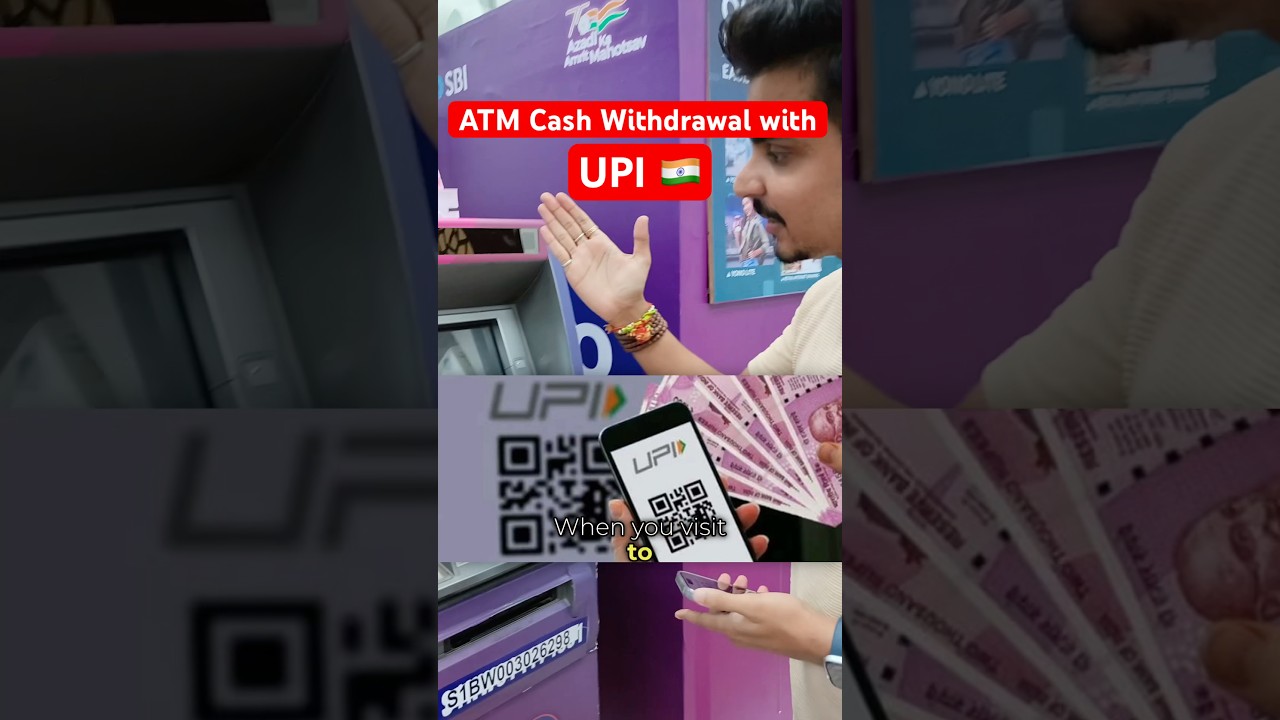 Withdrawing Cash from SBI ATM Using UPI QR Code | UPI ATM Cash Withdrawal #shorts #UPI #News