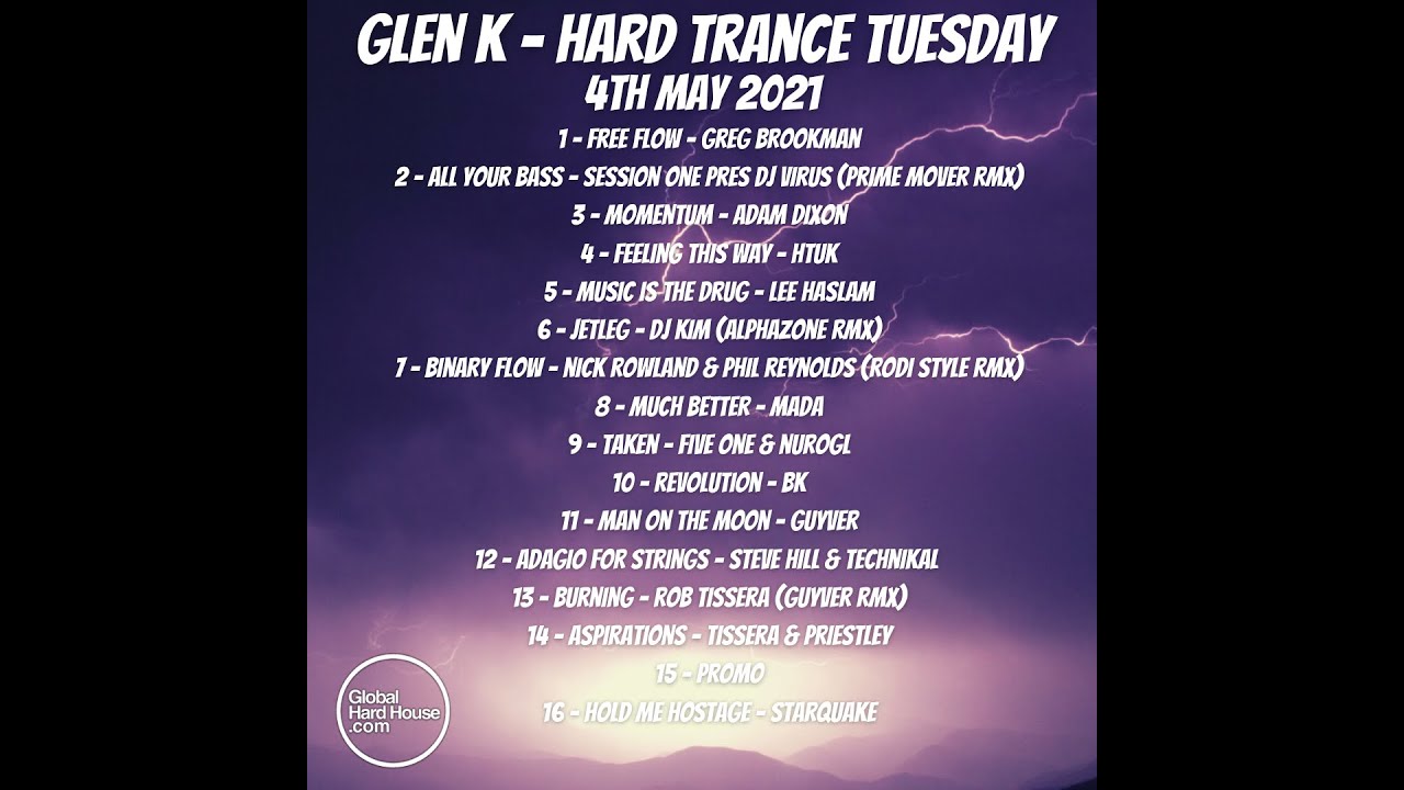 Glen K - Hard Trance Tuesday 4th May 2021 Mix