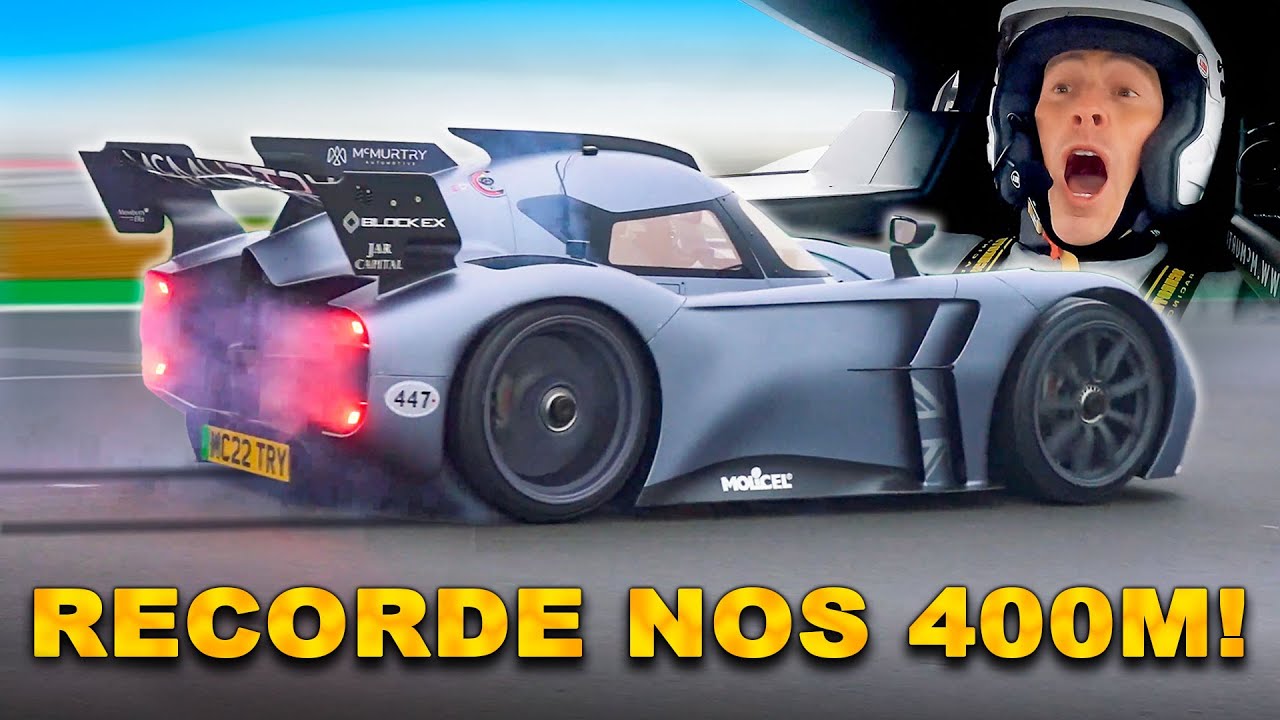 Quebrei o recorde mundial nos 400m neste novo HIPERCARRO!