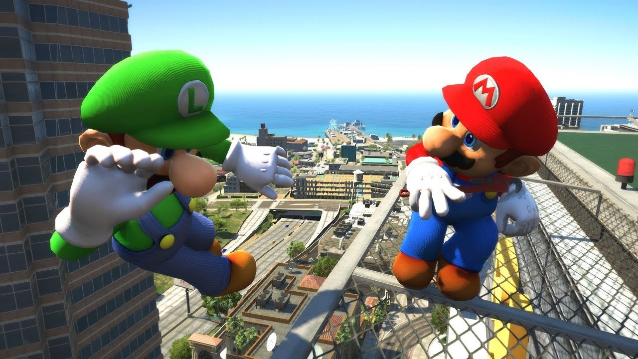 GTA 5 Mario vs Luigi Ragdolls Compilation ep.4 (Funny Moments | Euphoria Physics)