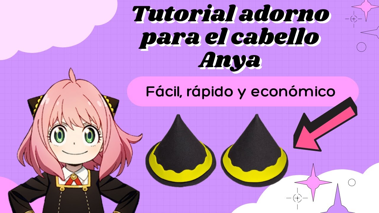 Diy Anya como hacer su adorno de cabello♡ Manualidad Spy x family ♡