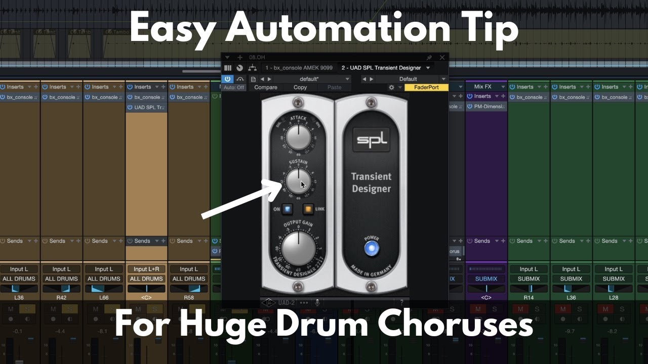Easy Automation Tip for Huge Drum Choruses | Using the SPL Transient Designer