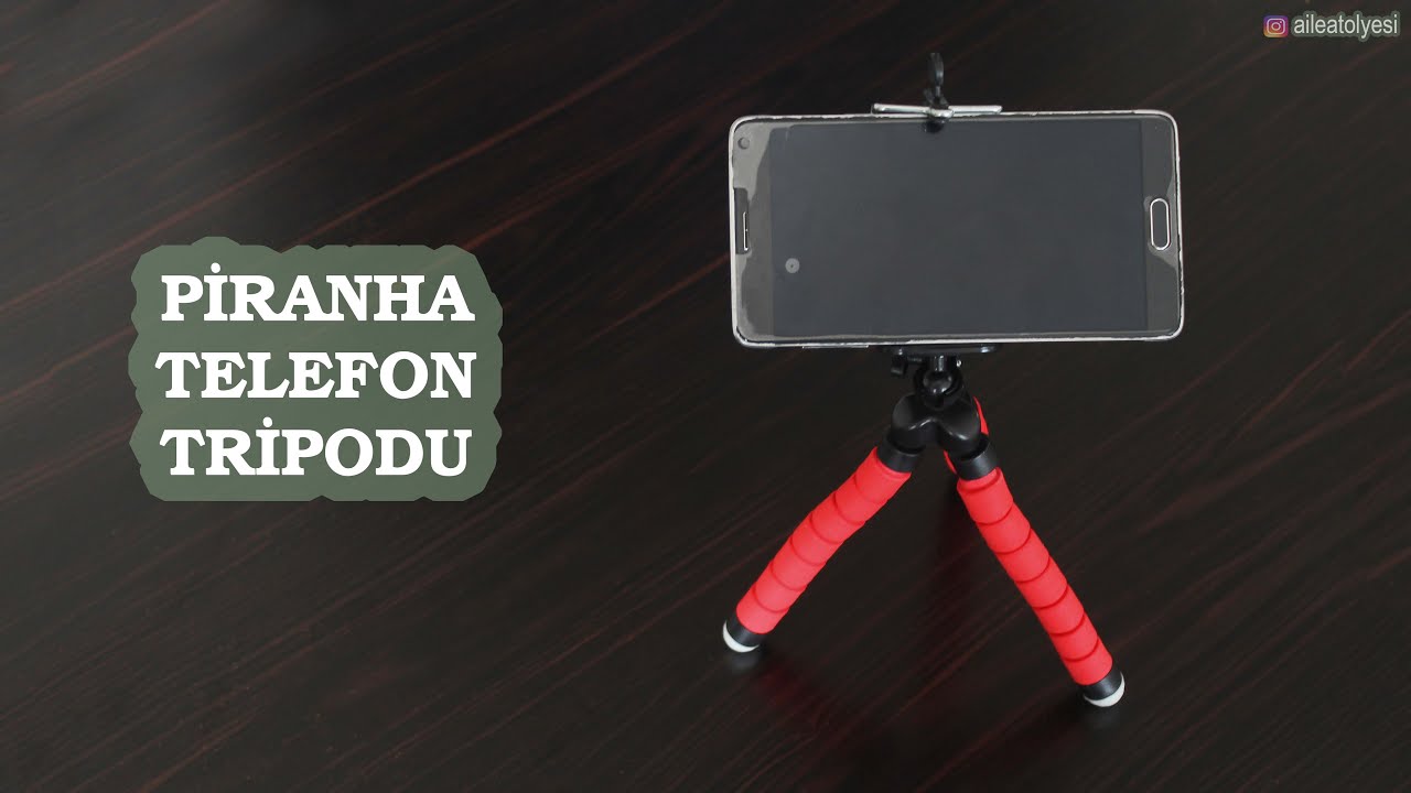 A101' de Satılan Pirhana Ahtapot Tripod -  Telefon Tutucu; Parçaları, Montajı, Kullanımı, Ölçüleri