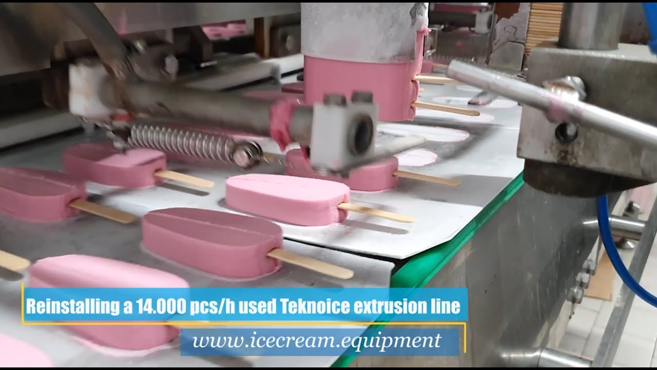 Reinstalling used Teknoice extrusion line for sticks ice cream