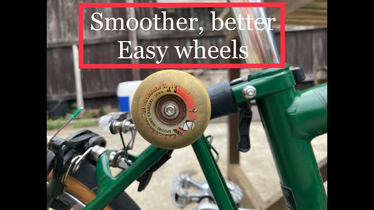 Skateboard eazy-wheels for a Brompton