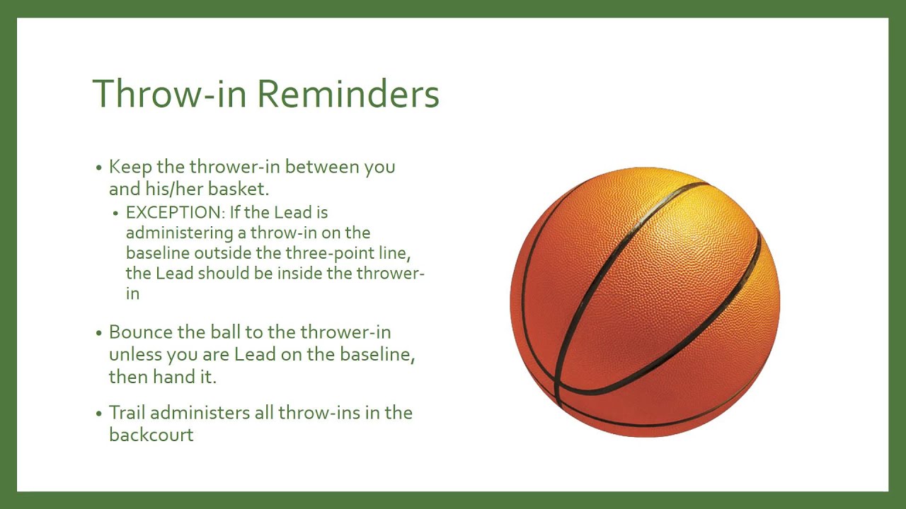 Basketball Training Module #1 - Making a Dead Ball Live