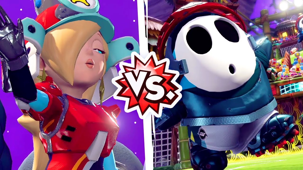 Mario Strikers Battle League - Bushido Rosalina Vs. Knight Shy Guy