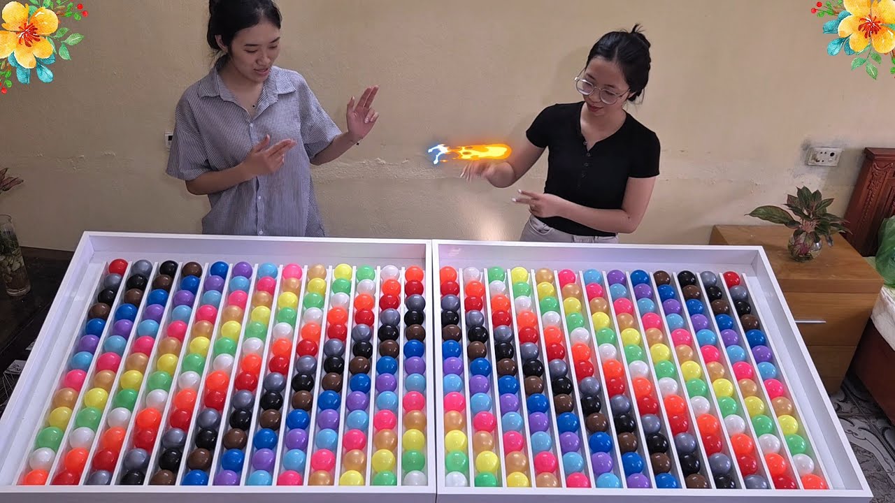 🔥 Who Sorts Faster? Color Ball Battle with ASMR Sounds! | Relaxing Yet Intense