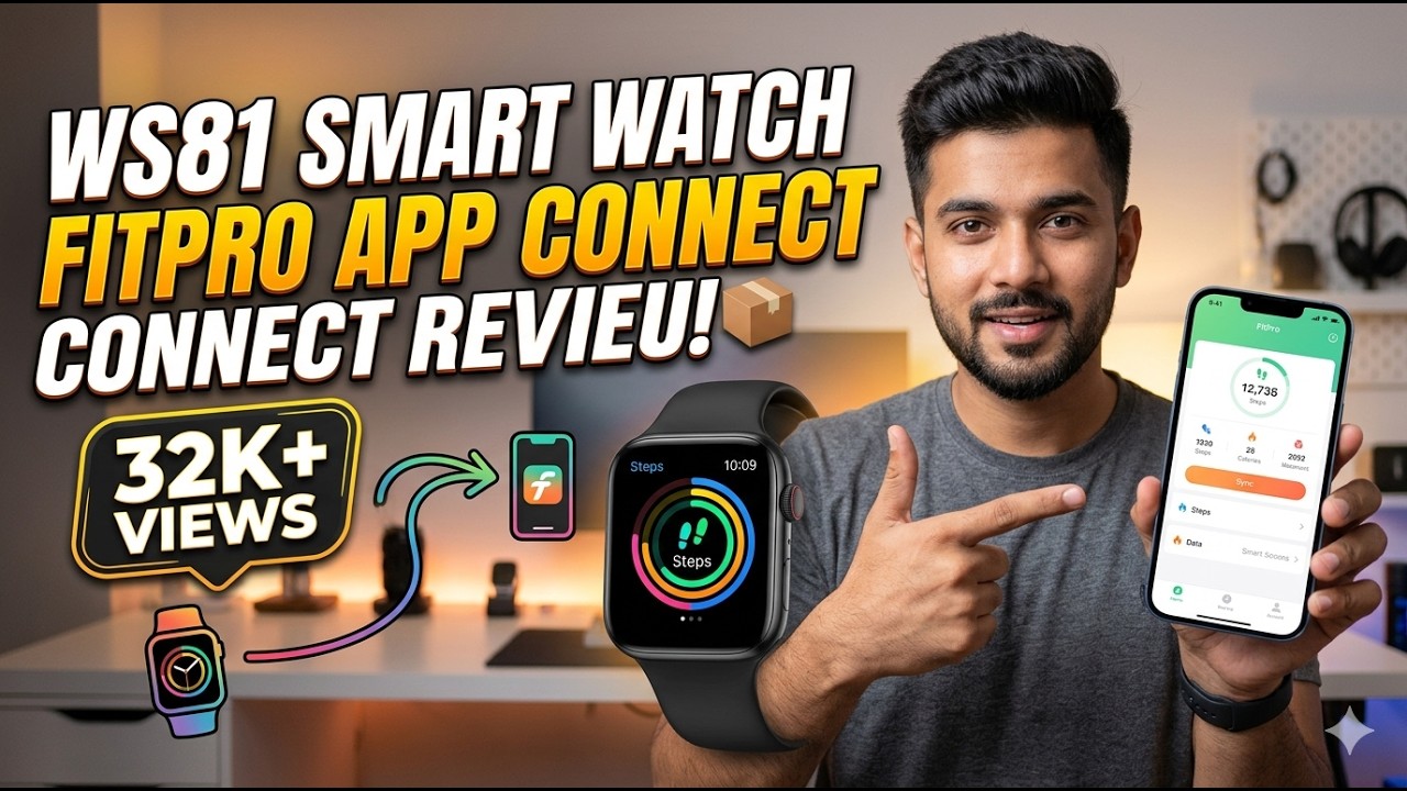 Smart Watch WS81 Big 1.99 infinite Display! Unboxing and FitPro app Connect! #dm26pro