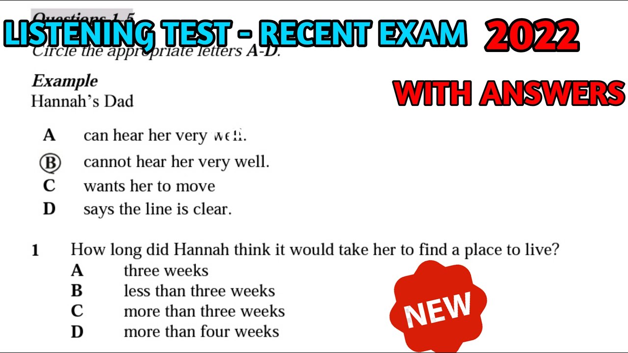 Hannah's Dad Ielts Listening || 2022 Edition || IELTS Listening Actual Test ✓✓