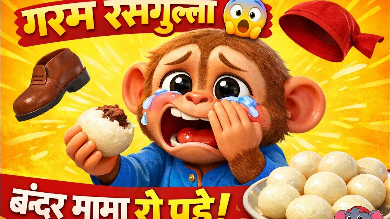बन्दर मामा पहन पैजामा | Bandar Mama Pahan Pajama | Hindi Nursery Rhyme for Kids | Funny Monkey Song