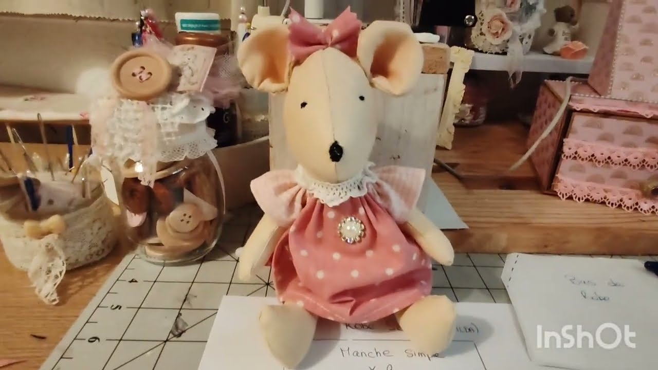 🐭🐭Souris (style Tilda) Super facile et rapide #couturedebutant