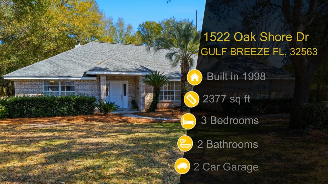 1522 Oak Shore Drive Gulf Breeze FL Video Tour