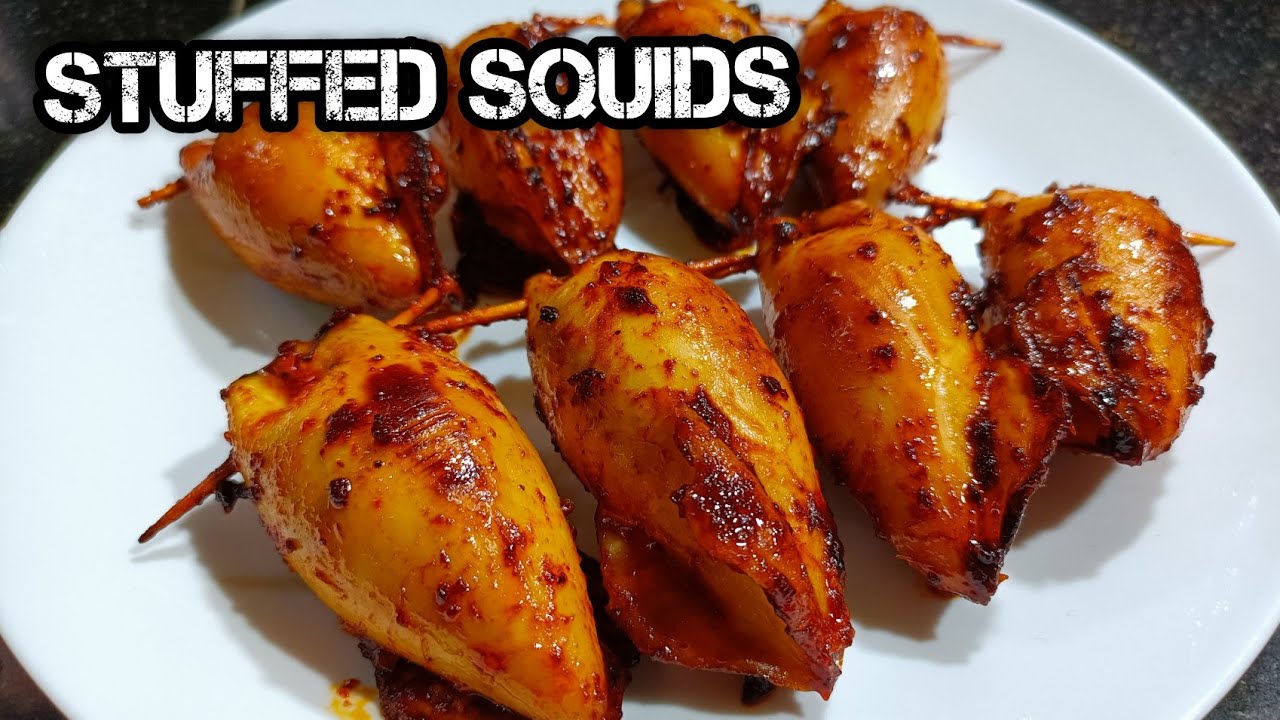 Goan stuffed Squids recipe | How to make stuffed masala squids | Rechado Masala Squids