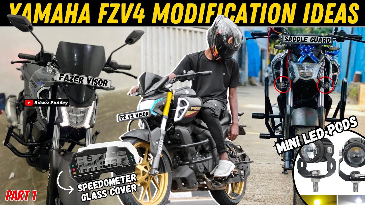 5 BEST Modifications for YAMAHA FZV4 with Buying Links ! Ritwiz Pandey