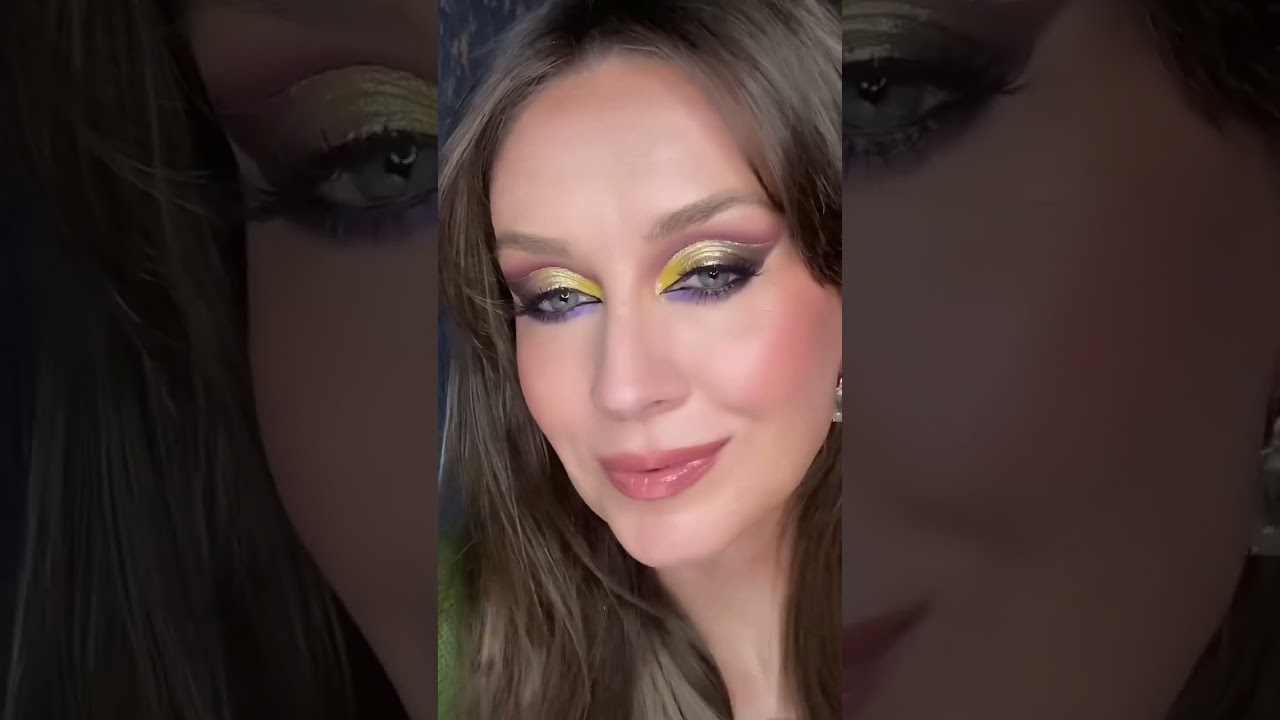 🥂✨Gatsby glitter pigment is everything #makeupshorts #makeup #shortsvideo #goldglitter #eyemakeup