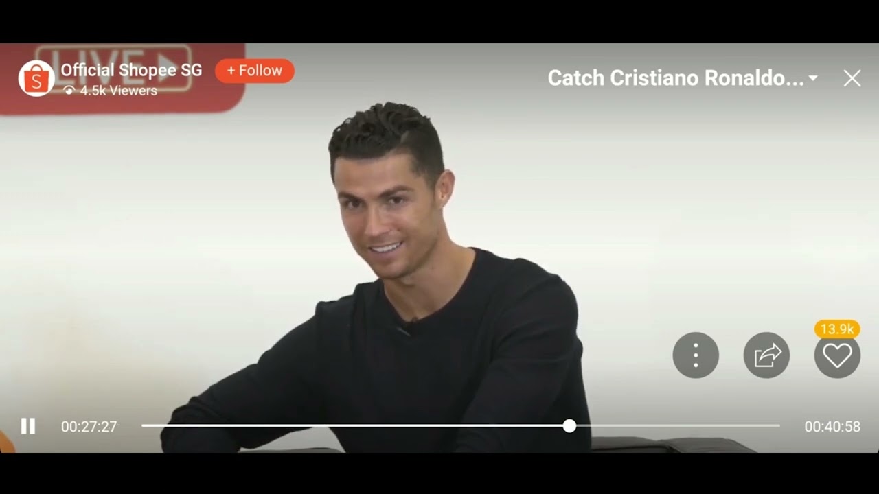 Interview with Cristiano Ronaldo in Turin.
