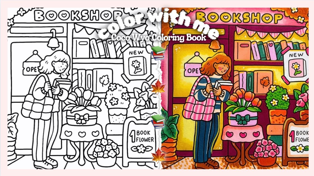 color with me 📚🌷 a slow girl moments cozy coloring vlog