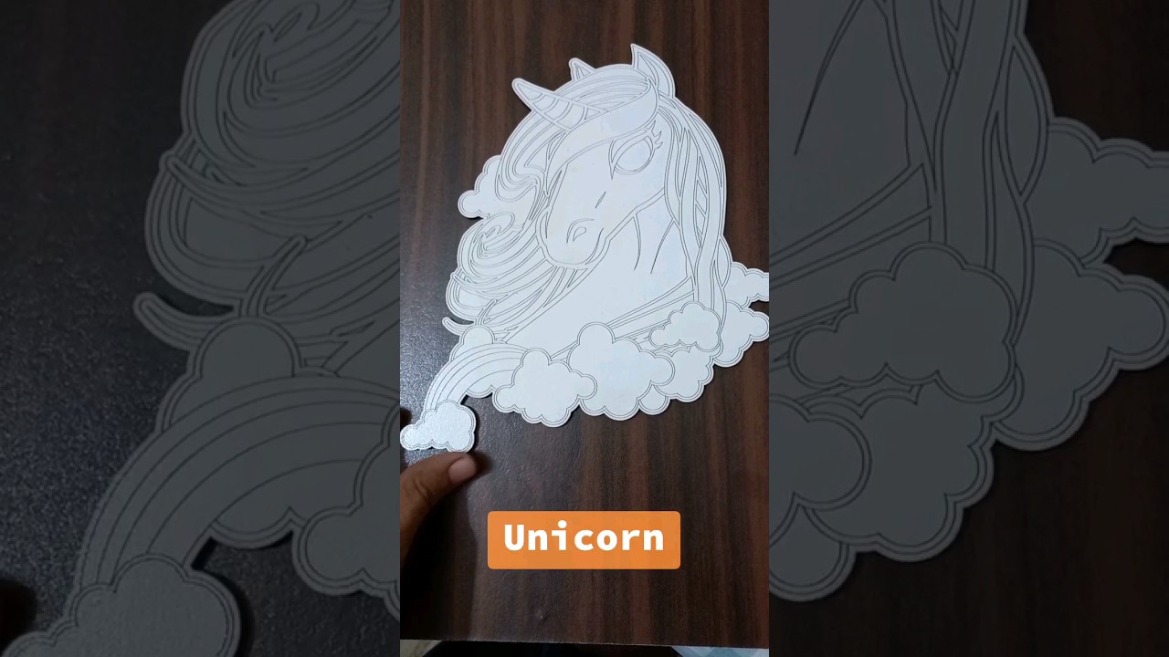 Laser Engraving Unicorn Art for kids room decor #unicorn #kids #room #decoration #art #like #viral