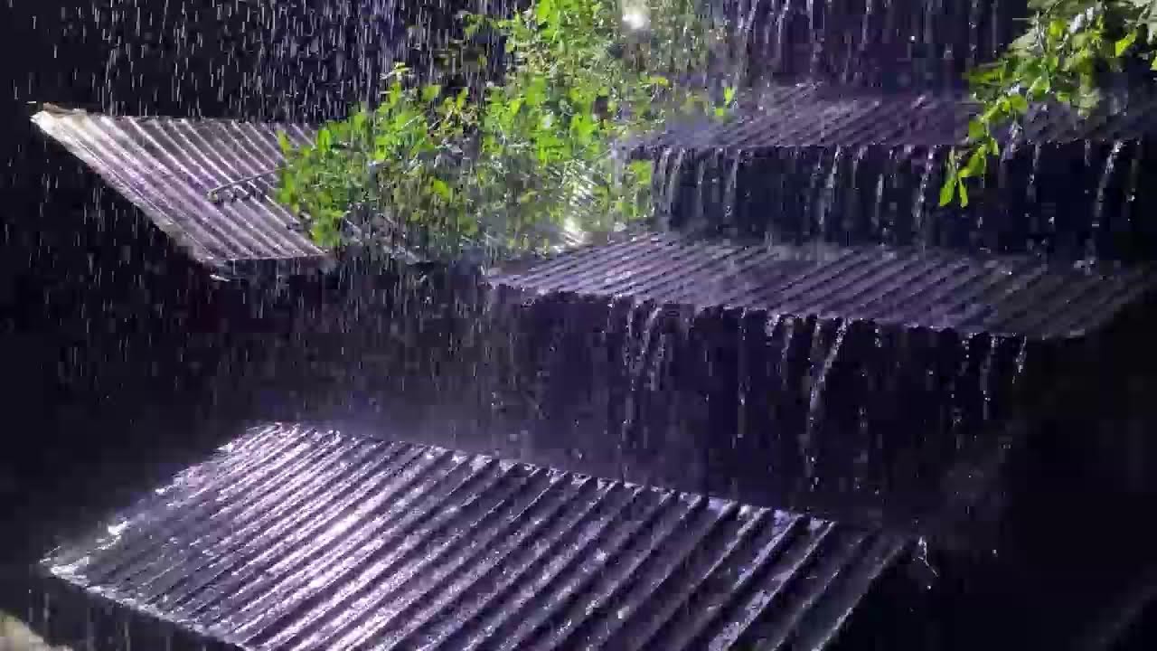 Heavy Rain on Tin Roof | Thunder Sounds for Insomnia & Relaxation