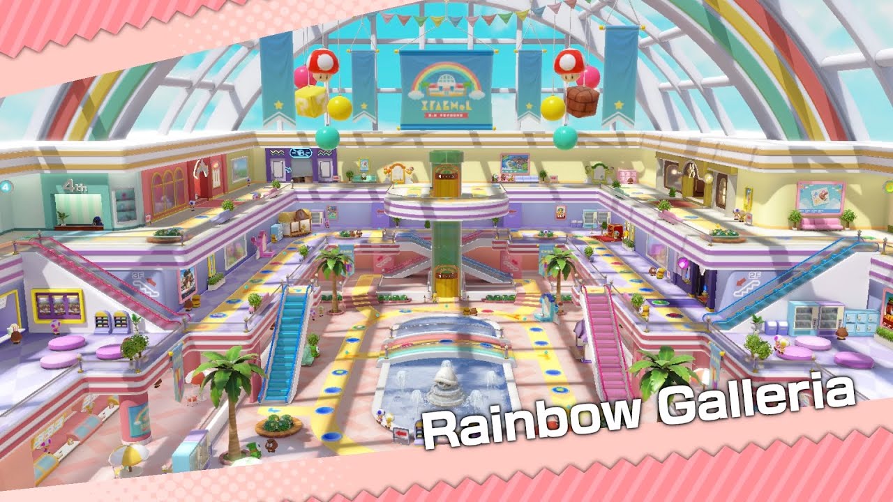 Super Mario Party Jamboree #32 Rainbow Galleria Ninji vs Daisy vs Toad vs Peach